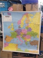 Double sided Laminated map of Europe 38.5" by 43"