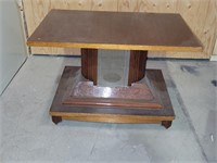 Hand made side table from old TV part solid wood