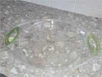 Clear plastic serving tray 20.5" by 14.5"