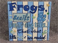 Frogs snails and puppy dog tails Canvas print