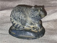 Raccoon figurine 2.25" by 2" by 2" made in Canada