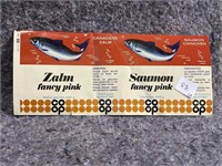 Zalm fancy pink salmon label 4” x 9 1/2”