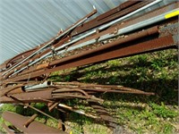Lots of Angle Iron 1.5 x 1.5 4 x 4 & Saw Horses