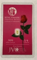 Benchmark 1/4 Grain Gold Bar : Rose