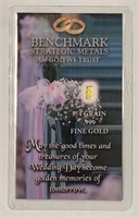 Benchmark 1/4 Grain Gold Bar : Wedding Day