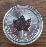 2017 One Ounce Canada Maple Leaf 5 Dollar Coin