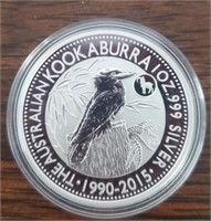 2015 One Ounce Silver Kookaburra Dollar