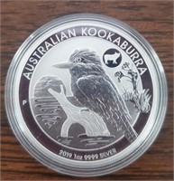 2019 One Ounce Silver Kookaburra Dollar