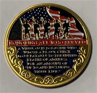 "Honoring All Who Served“ Token