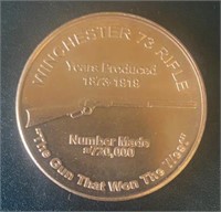 1 Ounce Copper Coin - Winchester Rifle