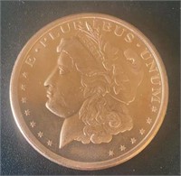 1 Ounce Copper Coin - Morgan Head