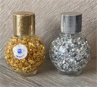 (2) Small Bottles of Silver/Gold Foil Flakes