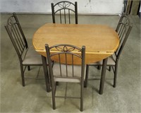 Small Drop Leaf Table w/ (4) Chairs