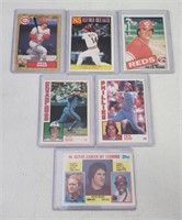 (6) Pete Rose Baseball Cards