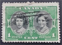 1939 Princess Elizabeth & Maegaret Postage Stamp