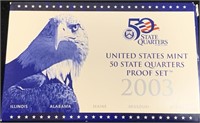 2003 5-coin Quarter Proof Set Us Treasury!!