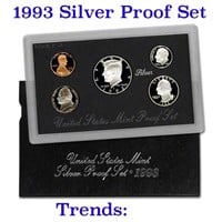 1993 United States Mint Silver Proof Set. 5 Coins