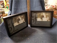 Lot of 2 Family Decorative Picture Frames
