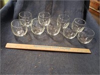 Lot of 9 Glasses Candle Votive Cups