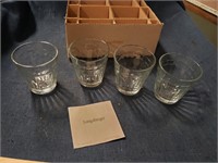 Lot of 4 Longaberger Drinking Glasses Cups