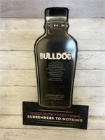 Metal bull dog Gin sign