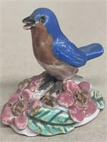 OBK Bluebird Paperweight on floral mound, 2 1/2"