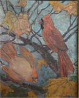 M.F. Overbeck Cardinal Painting
