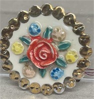 Pearl Sizelove Floral Broach