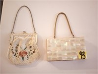 Vintage Beaded Change Purse & Mother of Pearl