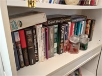 Shelf of Books to include Marie Curie, The Road