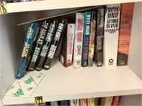Shelf of Books to include White Shark, The House