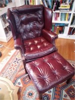 Classic Leather Inc. Leather Chair & Ottoman