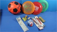Soccer Ball, Frizzbee, Fishing Tackle