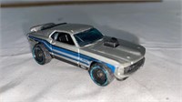 Mattel 1997 Mustang Mach 1 Gray Blue Stripes