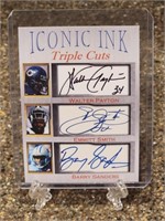 Walter Payton Emmit Smith Barry Sanders Iconic Ink