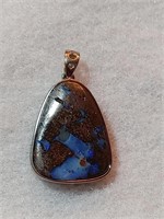 Sterling Australian Boulder Opal Pendant