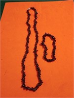 Mozambique Red Quartz Necklace & Bracelet