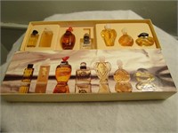 Vtg Miniature Designer Perfumes in Gift Box