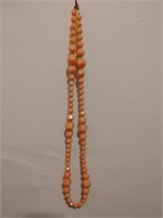 Vtg Trifari Pink Coral Necklace