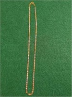 Tri-colored Sterling Necklace Flat Basket Weave