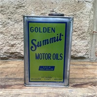 Golden Summit Motor Oils Tin - Reproduction