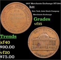 1837 Merchants Exchange Hard Times Token HT-294 1c