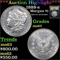 ***Auction Highlight*** 1888-s Morgan Dollar $1 Gr