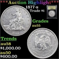 ***Auction Highlight*** 1877-s Trade Dollar $1 Gra