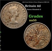 1962 Great Britain 6 Pence (Sixpence) KM# 903 Grad