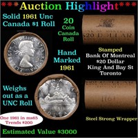 ***Auction Highlight*** Full Roll of Silver 1961 C