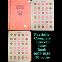 Partially Complete Lincoln Cent Book 1909-1929 30
