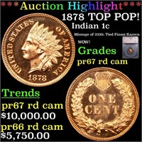 Proof ***Auction Highlight*** 1878 Indian Cent TOP
