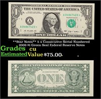 **Star Notes** 5 x Consecutive Serial Numbered 200