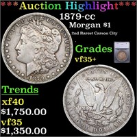 ***Auction Highlight*** 1879-cc Morgan Dollar $1 G